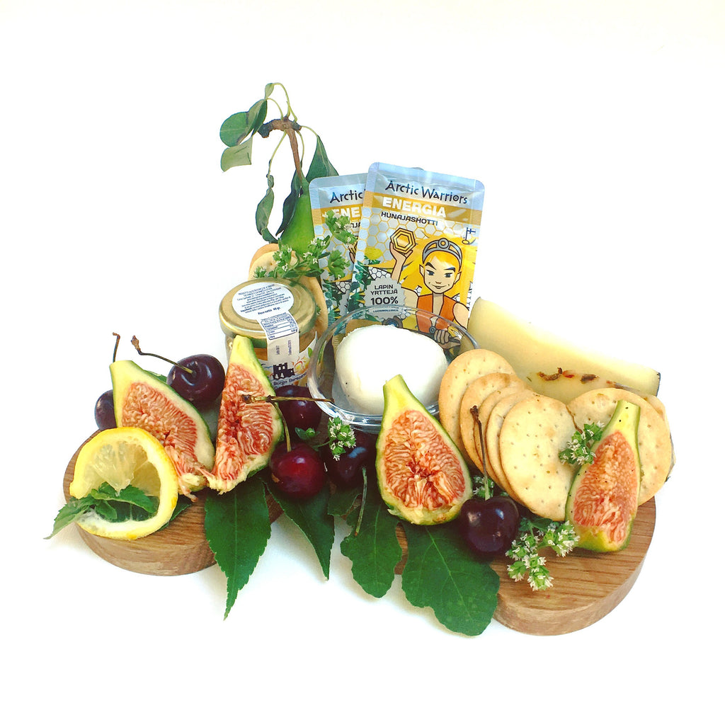 Tagliere di formaggi con miele al Rhodiola rosea