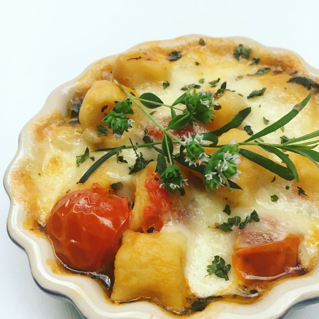 Gnocchi gratinati in salsa di Girardina silvestre & pomodorini