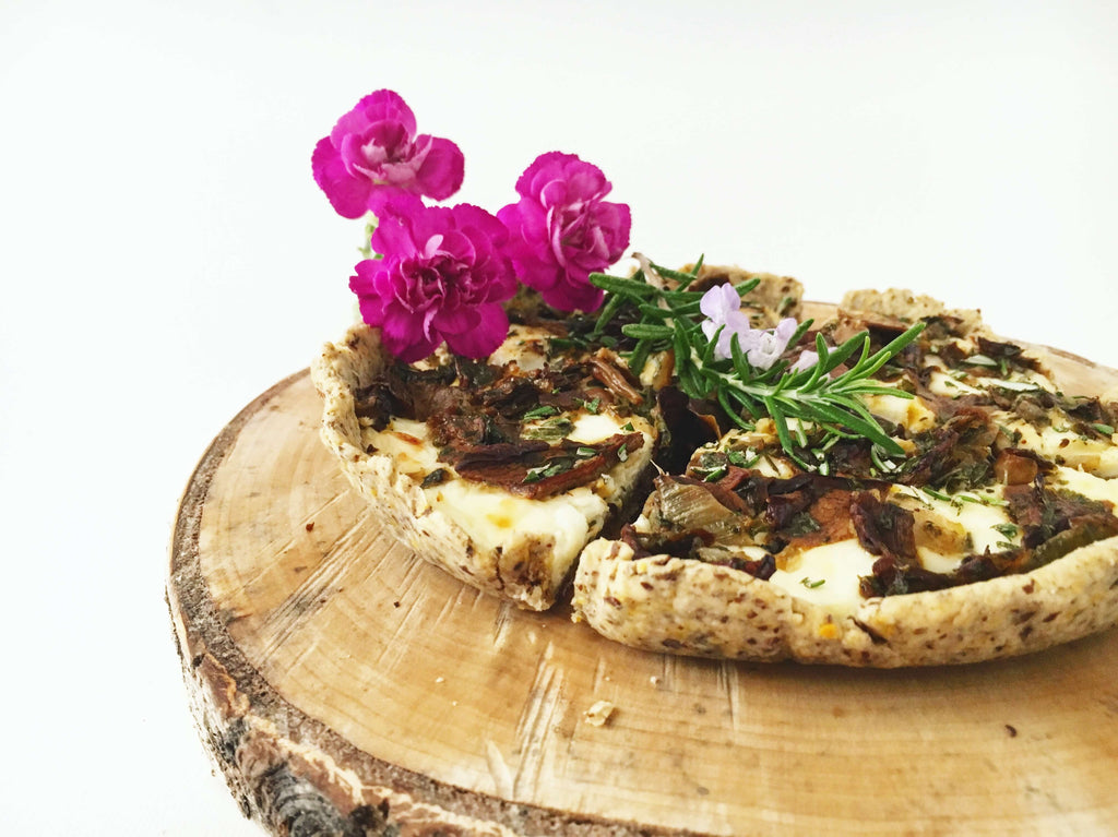 Quiche ai Funghi, Semi di Lino & Erbe Artiche
