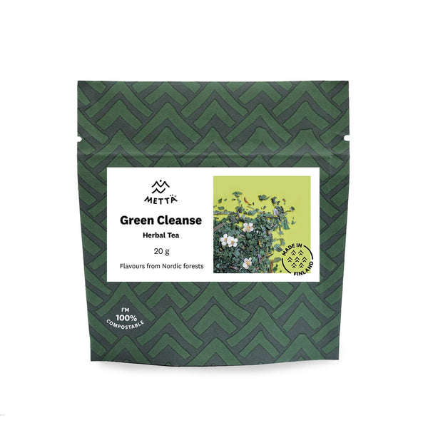 Polvere verde e infuso di ortica, foglie di tarassaco, menta, prezzemolo, achillea millefoglie, radice di tarassaco.