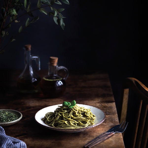 Pasta con il pesto alle ortiche
