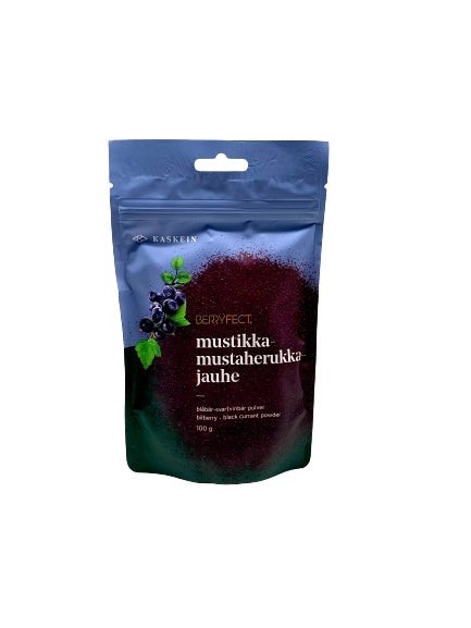 Mirtillo artico e ribes nero in polvere dalla Finlandia
